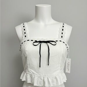 ✨ Kirious Los Angeles Coquette Ruffle Crop Top ✨